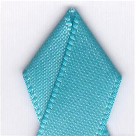 PAPILION Papilion R074400160317100Y .63 in. Double-Face Satin Ribbon 100 Yards - Misty Turquoise R074400160317100Y